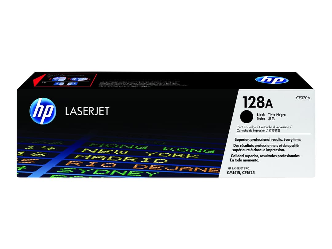 HP 128A Original LaserJet Toner Cartridge (CE320A) - Black - Image 1