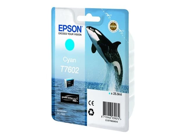 Epson T7602 Original UltraChrome HD Ink Cartridge 26 ml - Cyan - Image 3
