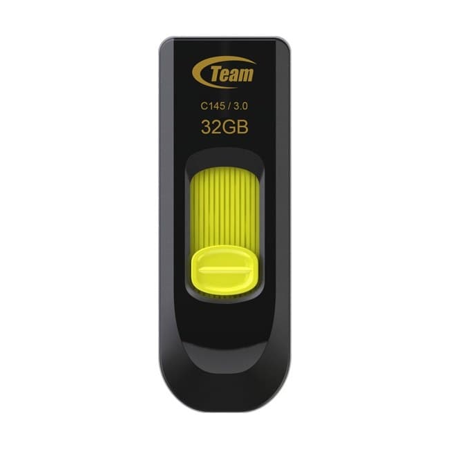 TEAMGROUP C145 USB 3.2 Gen 1 Type-A Flash Drive 32GB - Black/Yellow - Image 1