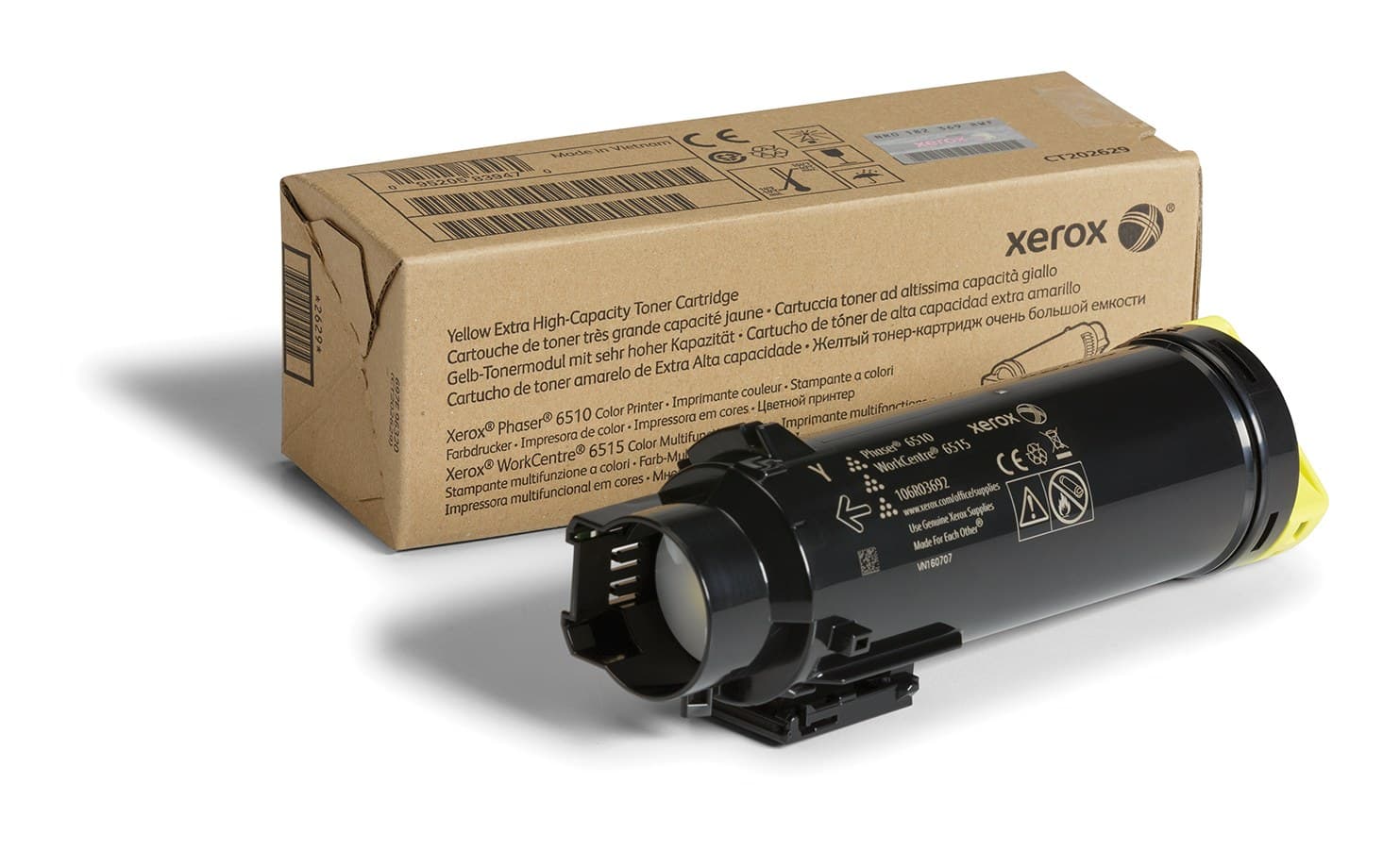 Xerox Phaser 6510 / WorkCentre 6515 Extra High Capacity Toner Cartridge (4,300 Pages) - Yellow (106R03692)