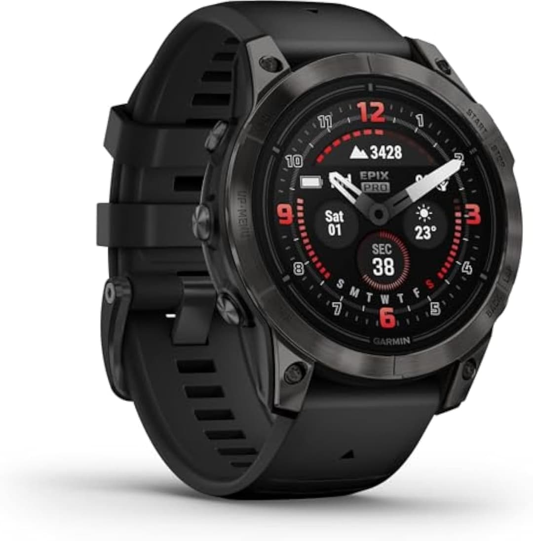 Garmin epix Pro (Gen 2) 47mm Sapphire Edition GPS Smartwatch - Carbon Grey DLC Titanium & Black - Image 1