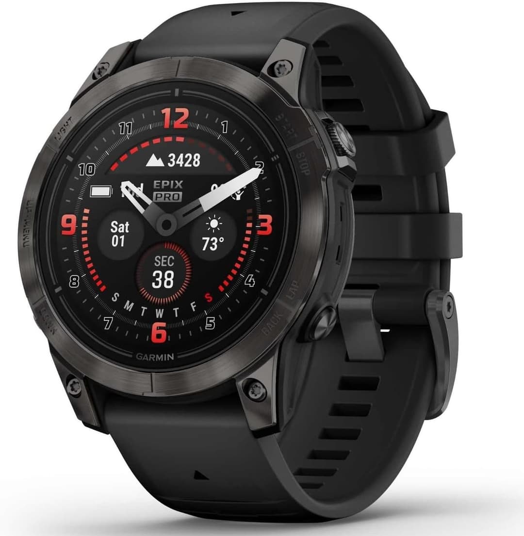 Garmin epix Pro (Gen 2) 47mm Sapphire Edition GPS Smartwatch - Carbon Grey DLC Titanium & Black - Image 2