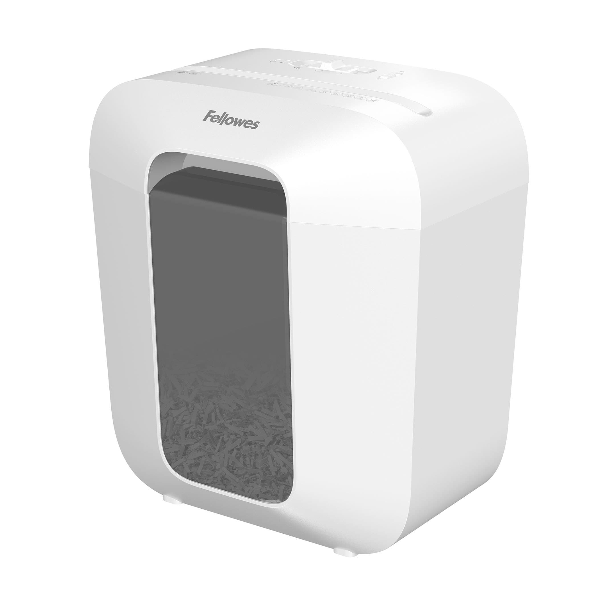 Fellowes Powershred LX25 6 Sheet Cross Cut Shredder with 11.5 Litre Bin, P-4 - White