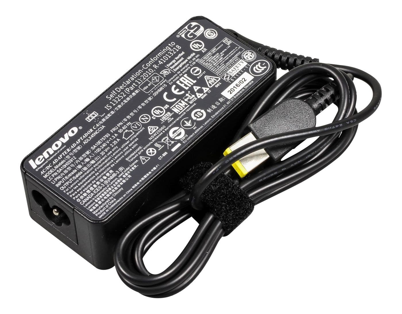 Lenovo 00HM615 AC Adapter 45 W 3 Pin WW (Slim Tip, 20 V 2.25 A)