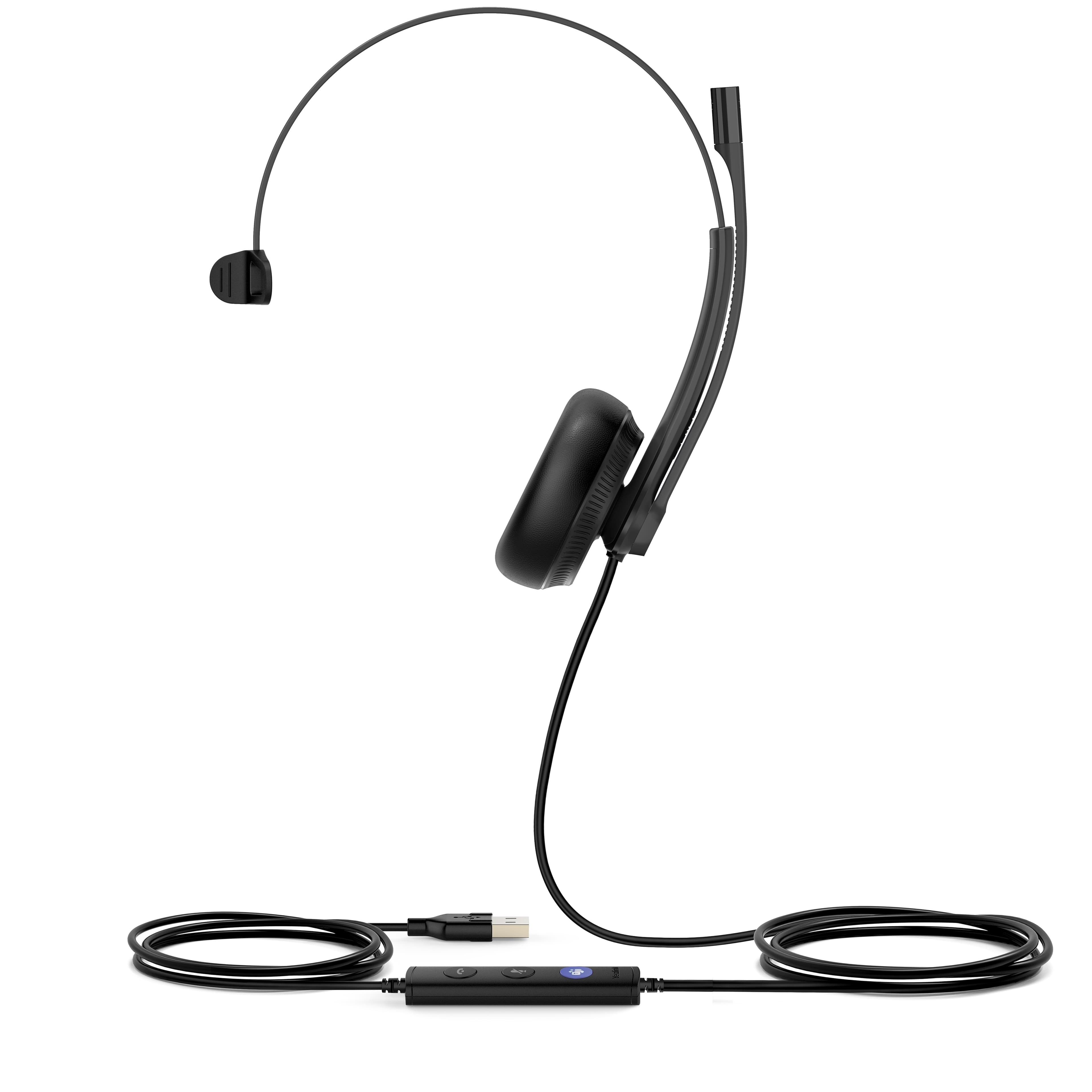 Yealink UH34 Teams Wired USB-A Headset Black - Mono