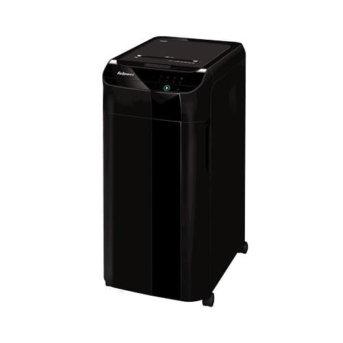 Fellowes Paper Shredder 350 Sheet Auto Feed Cross Cut Shredder AutoMax 350C Shredder with 68 Litre Bin High Security P4 - Image 1