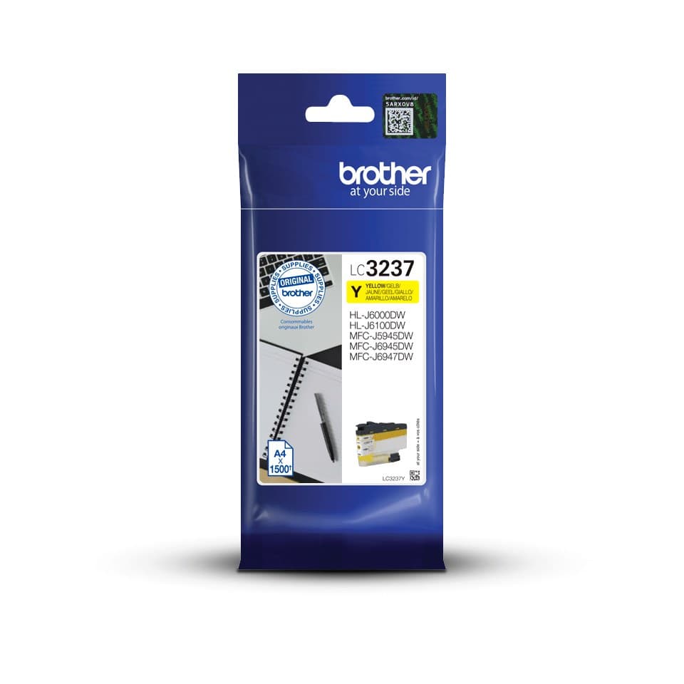 Brother LC3237Y Standard Yield Original Ink Cartridge - Yellow - Image 1