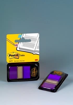 3M Post-it Index Flags 25.4 x 43.2mm (Pack of 50) - Purple - Image 3