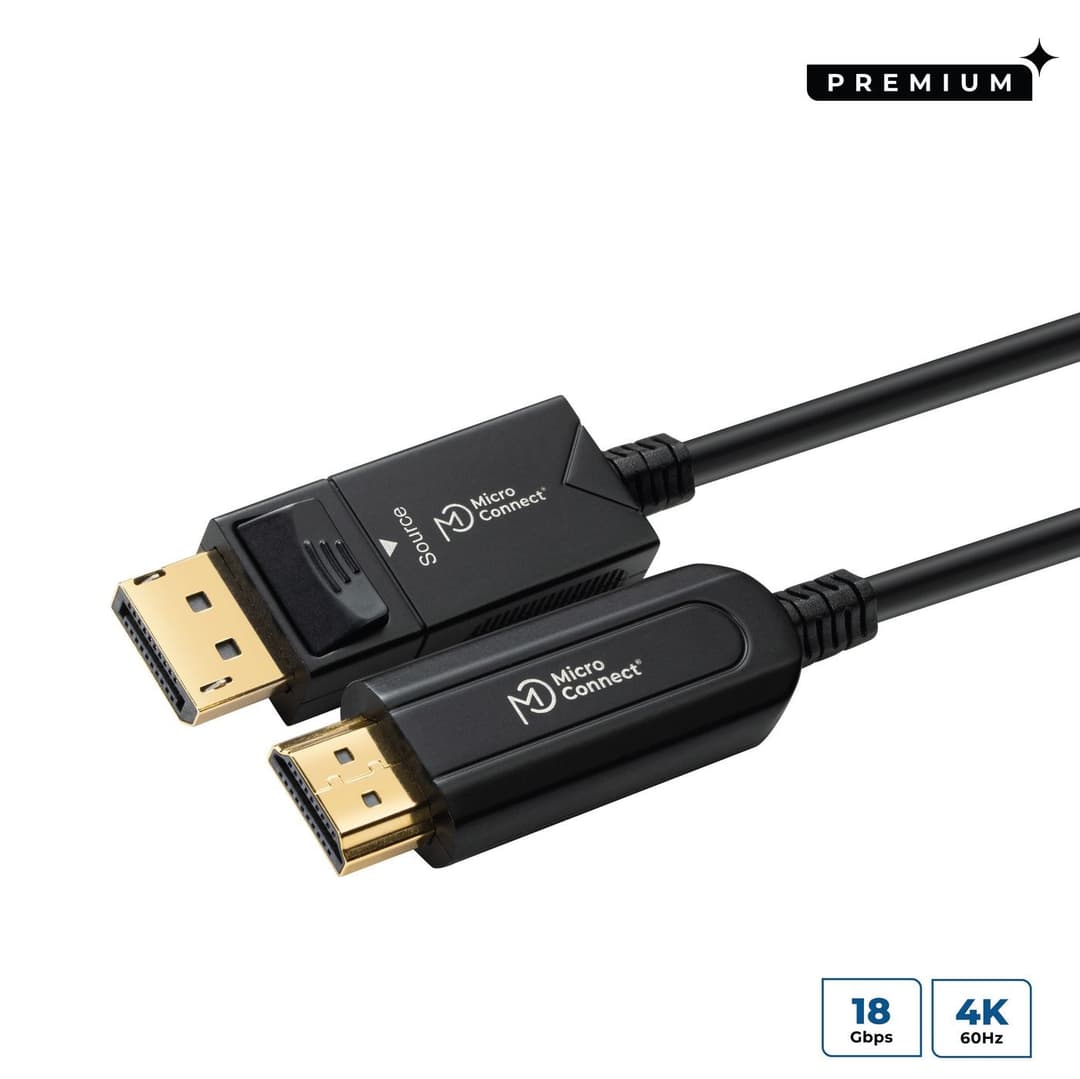 Microconnect Premium Optical Fibre DisplayPort 1.4 Cable 8K@60Hz 25m - Image 1