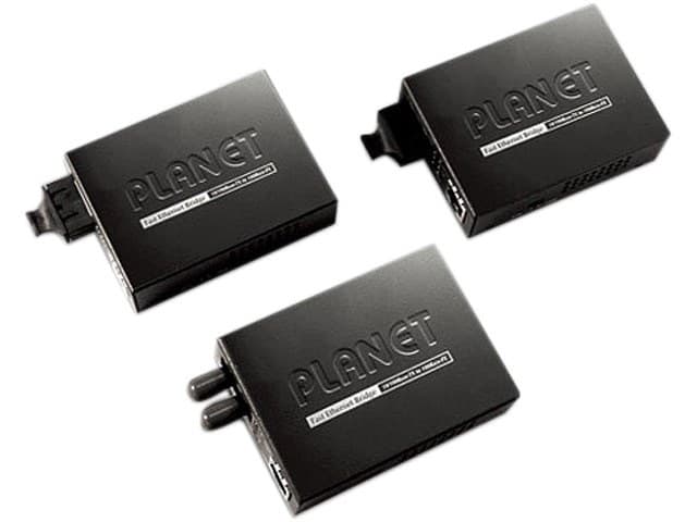 PLANET FT-802 10/100Base-TX to 100Base-FX Fiber Media Converter (MM, SC, 2km, LFPT) Black - Image 1
