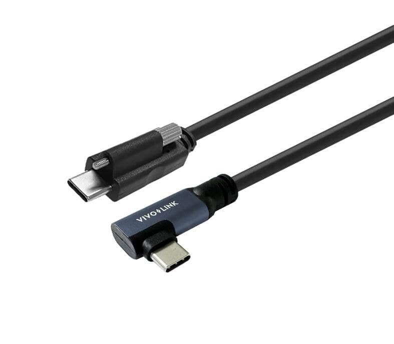 Vivolink Pro USB-C to USB-C Angled Cable with Locking Screw, 20Gbps, 1m - PROUSBCMMS1A