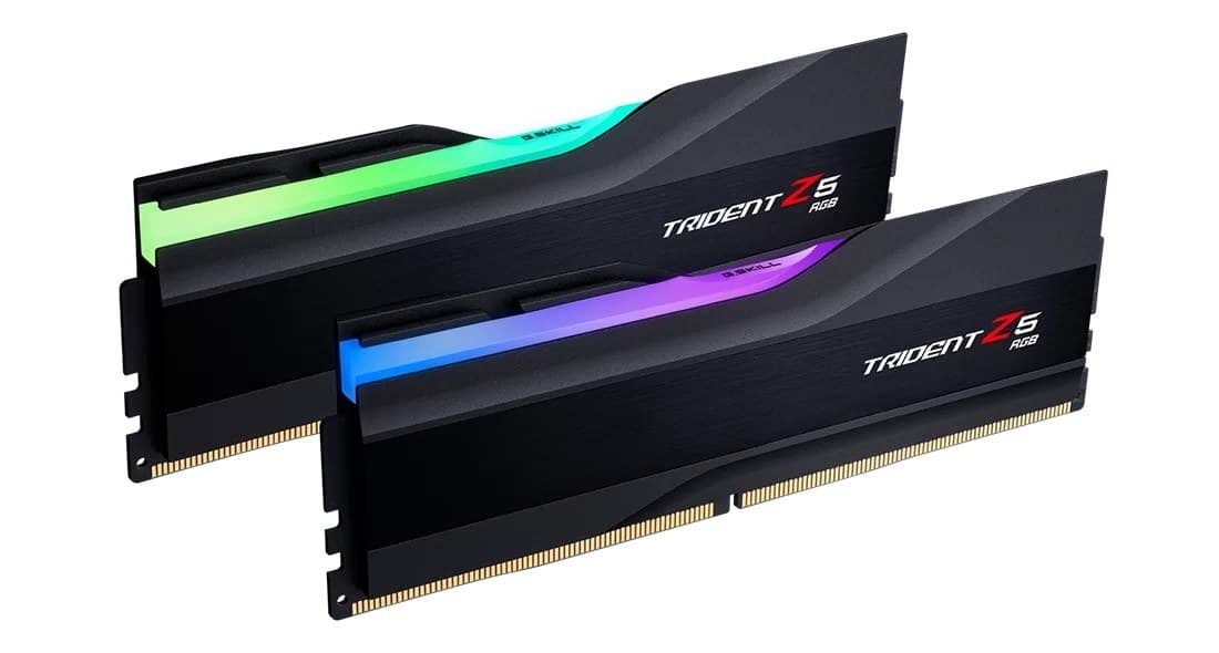 G.Skill Trident Z5 RGB 64GB (2 x 32GB) DDR5 6400MHz CL32 F5-6400J3239G32GX2 - Matte Black