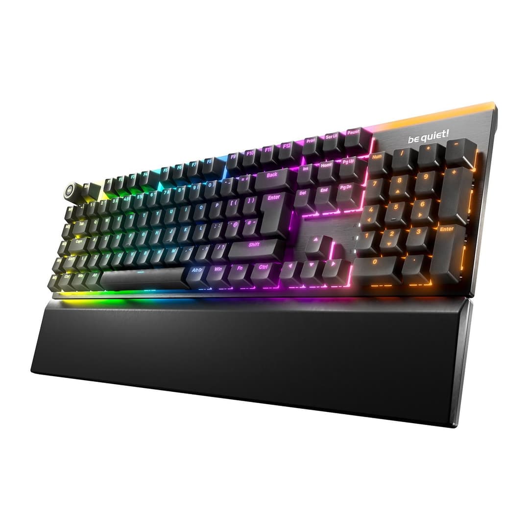 be quiet! Light Mount RGB Mechanical Gaming Keyboard UK QWERTY Black - Silent Tactile - Image 1