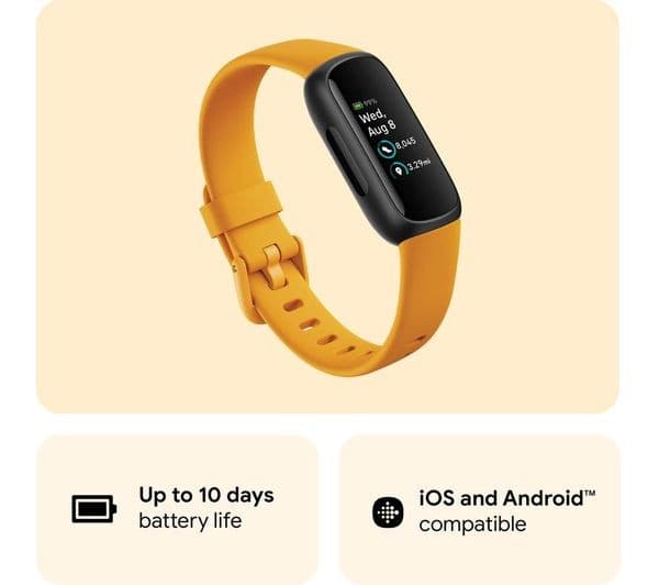 Fitbit Inspire 3 Fitness Tracker - Morning Glow - Image 2