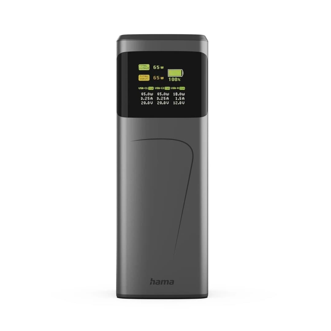 Hama High Power Power Pack, 20000 mAh, 65 W - Grey - Image 3