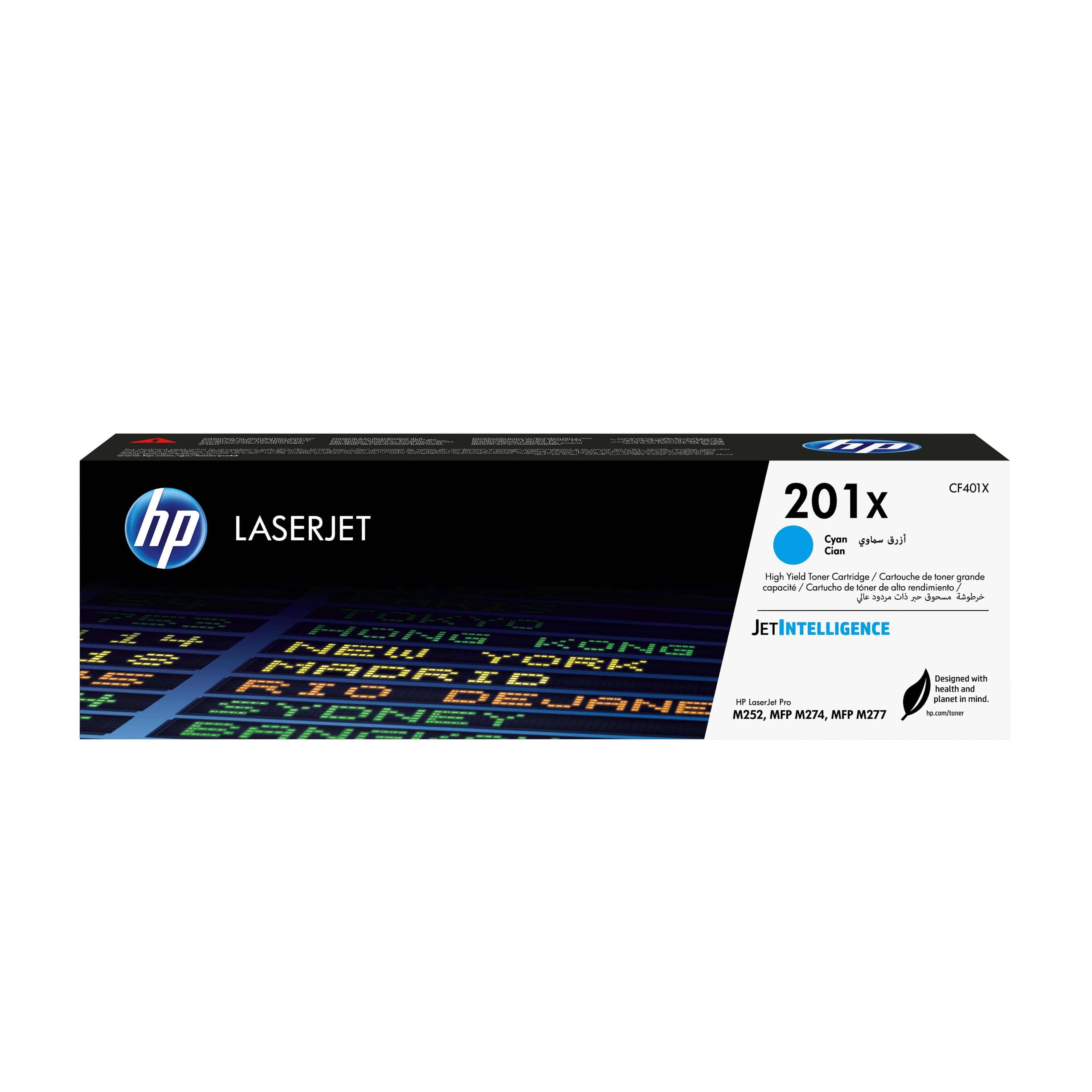HP 201X High Yield Cyan Original LaserJet Toner Cartridge (CF401X)
