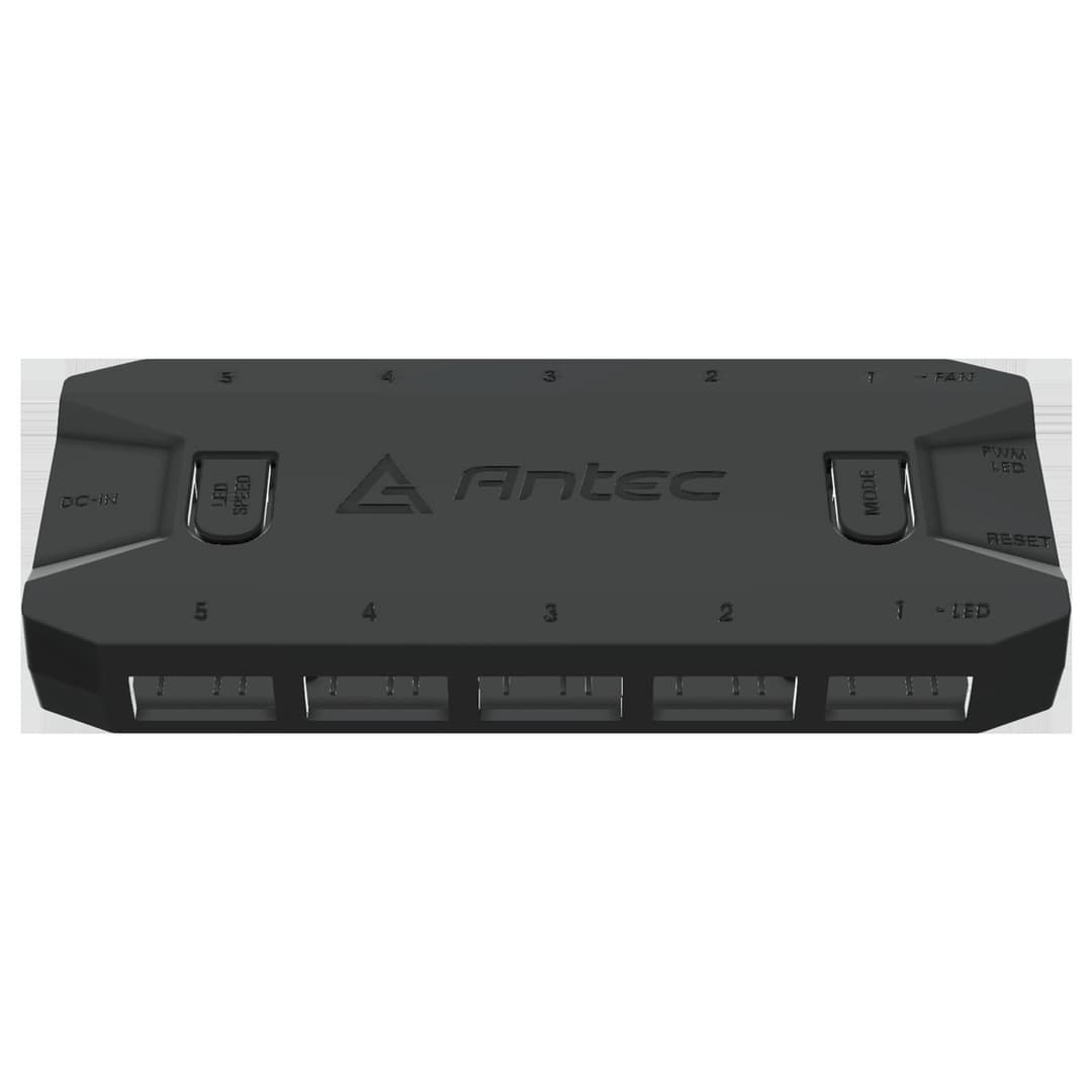 Antec ARGB & Fan Controller - 5 PWM Fan Ports, 5 ARGB LED Ports, SATA Power, Compact Design, 2-Year Warranty - Image 1