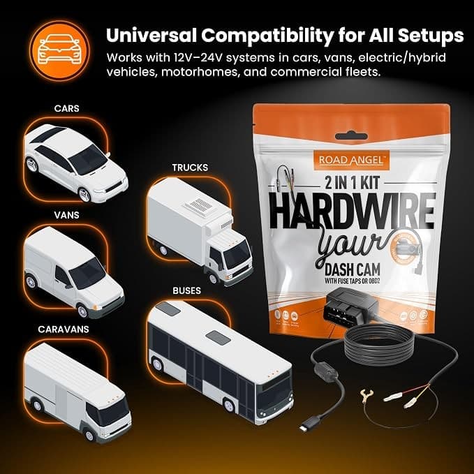 Road Angel Halo 5V 2-in-1 Hardwire Kit USB-C OBD2 Fuse Taps for Dash Cam - HWK5VC-OBD - Image 2