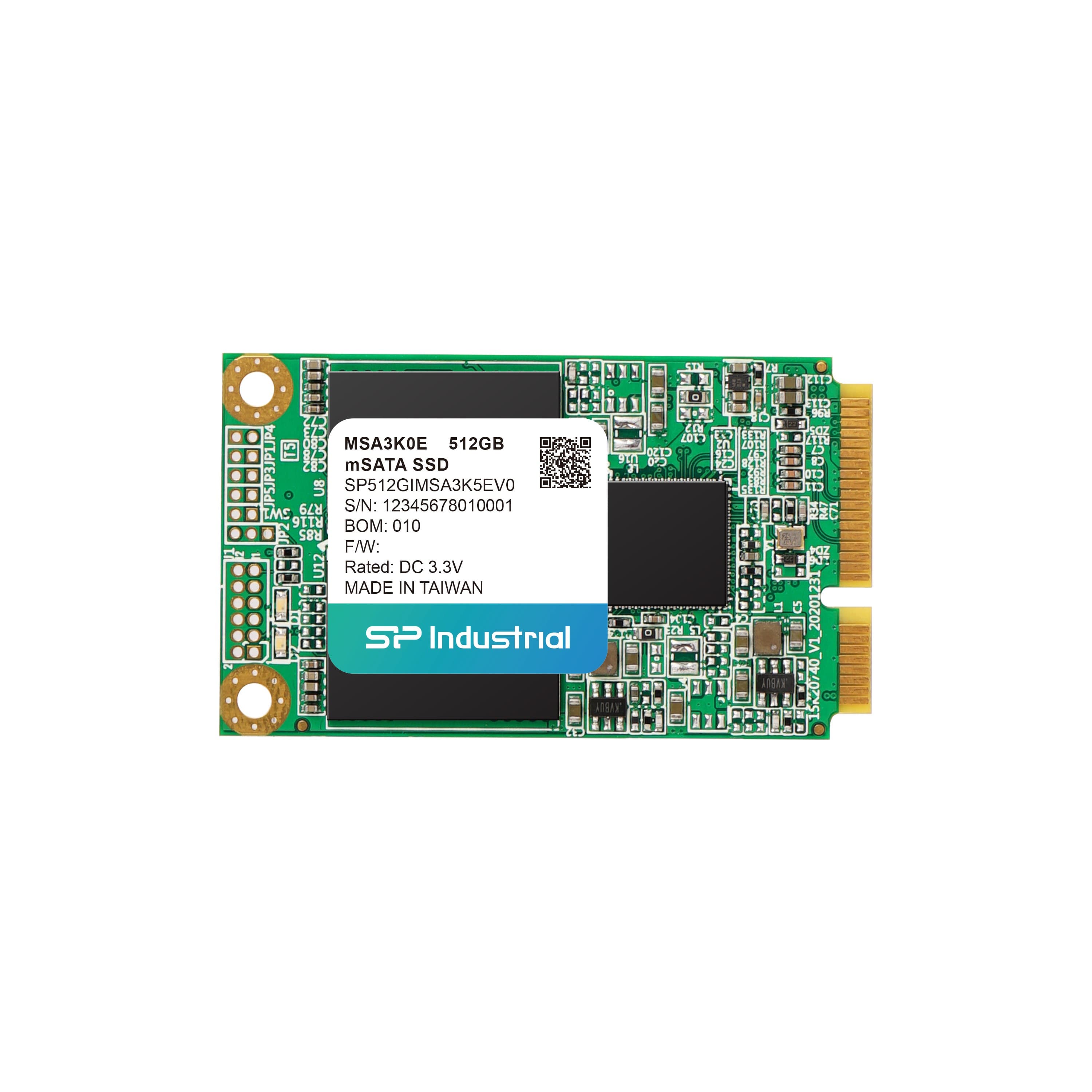 Silicon Power MSA3K0E Industrial mSATA III Internal SSD 512GB