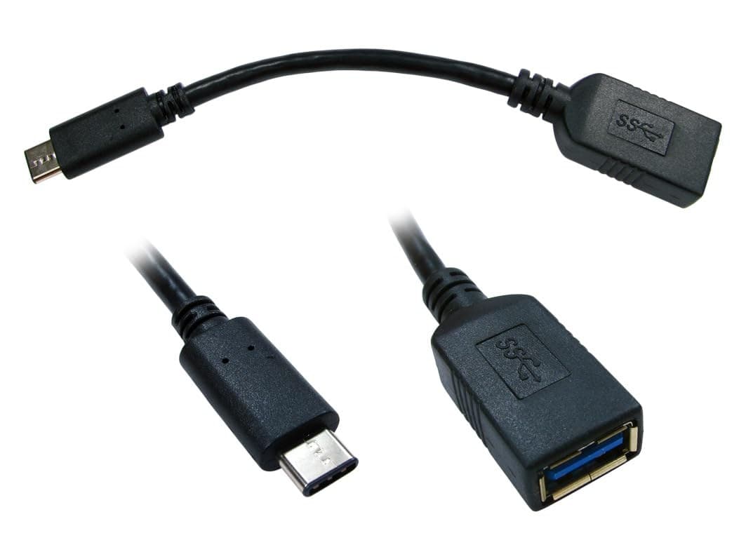 Cables Direct 1m USB-C Male to USB-A Female USB 3.0 Cable (5Gbps) - Black - Image 1