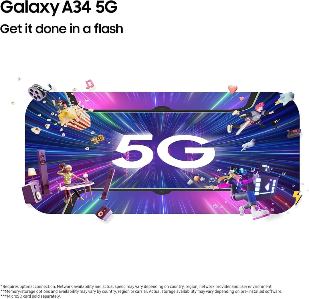 Samsung Galaxy A34 5G 128GB - Awesome Lime - Image 3