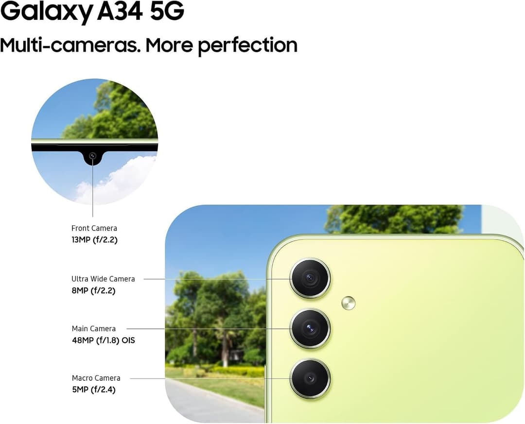 Samsung Galaxy A34 5G 128GB - Awesome Lime - Image 5
