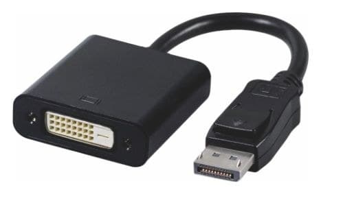 InLine DisplayPort 1.2 to DVI-D Adapter Cable, DP Male to DVI-D Female, 0.15m - Black (17199K)