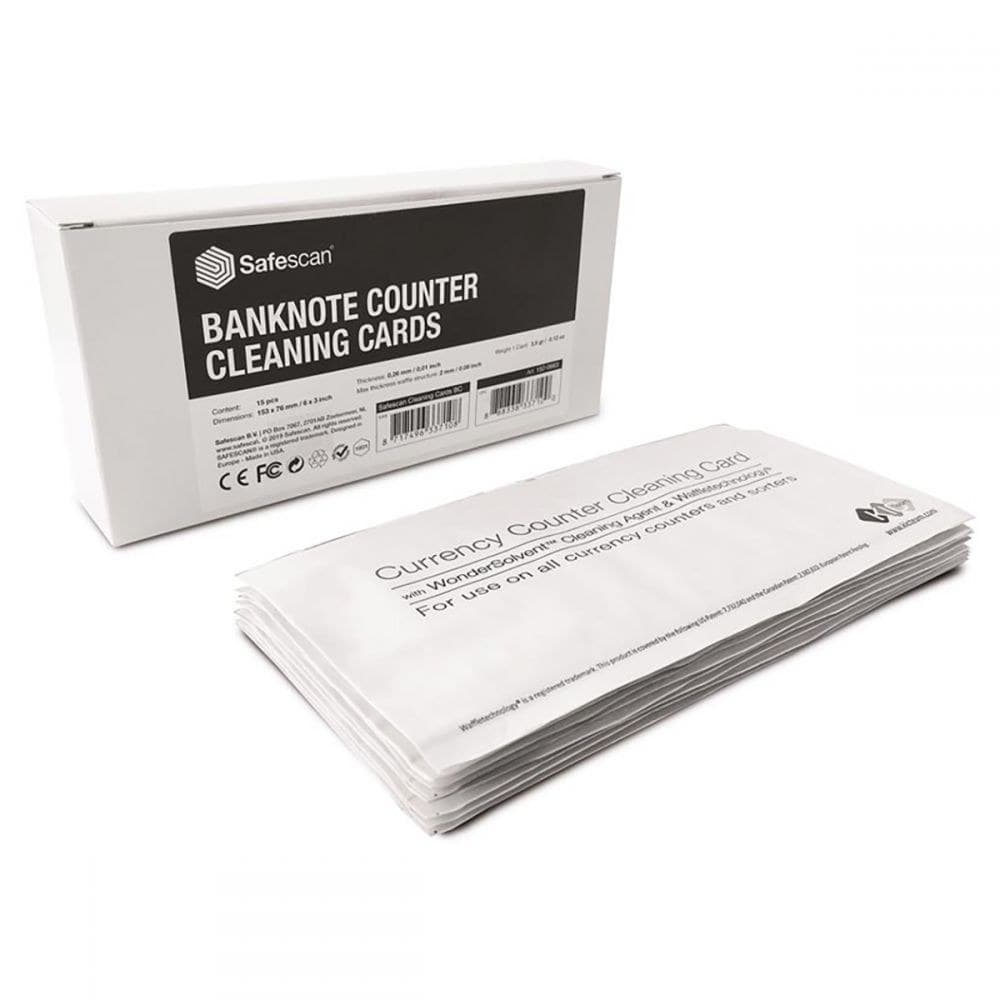 Safescan Cleaning Cards for Banknote Counters Pack of 15 - Image 1