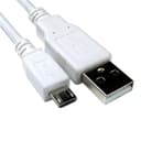 Cables Direct 3m USB 2.0 Type A to Micro B Cable in White thumbnail 1