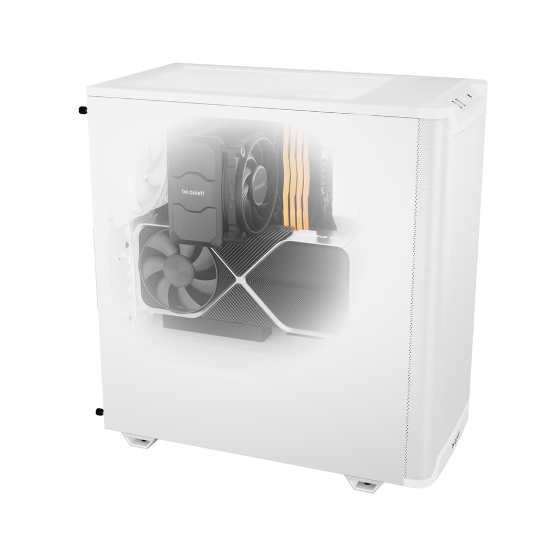 be quiet! Pure Base 501 Airflow Mid Tower Gaming PC Case - White - Image 3
