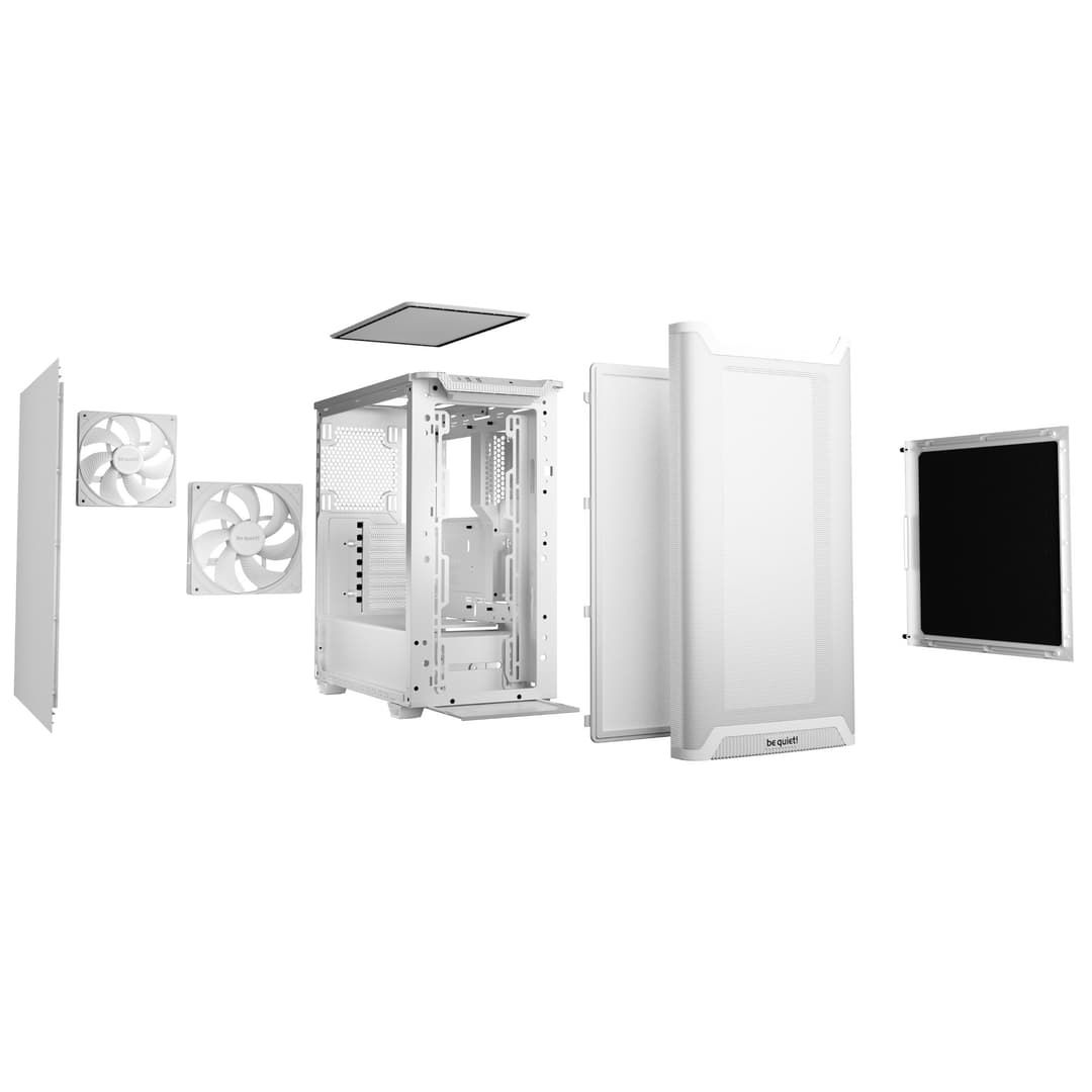be quiet! Pure Base 501 Airflow Mid Tower Gaming PC Case - White - Image 5
