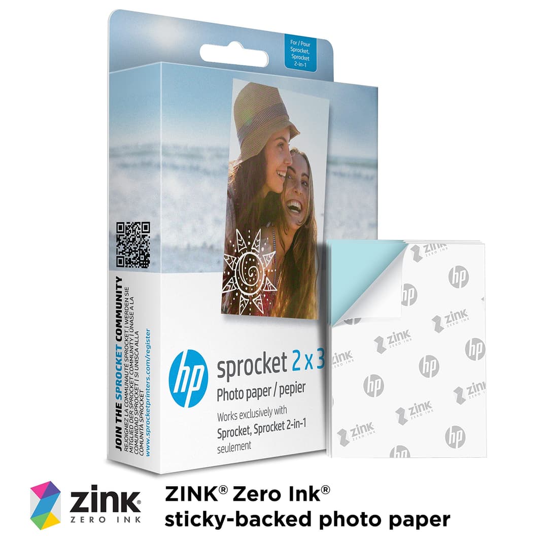 HP Sprocket 2x3" Premium Zink Sticky Back Photo Paper - 100 Sheets - Image 2
