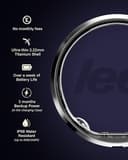 LEEP Smart Ring Size 10 Silver, IP68 Waterproof Health & Fitness Tracker with Heart Rate & Sleep Monitoring thumbnail 2