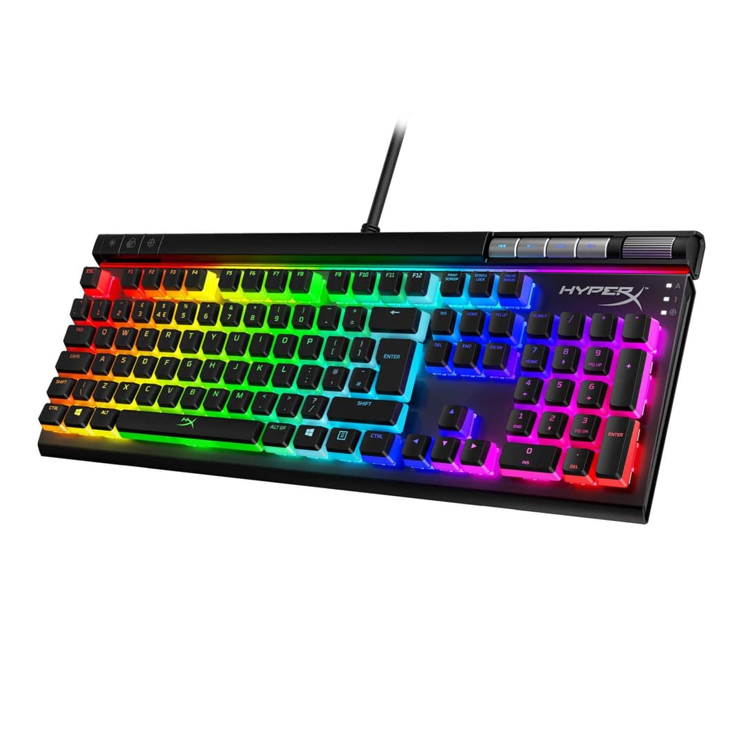 HyperX Pudding Keycaps Full Key Set ABS UK Layout OEM Profile - Black - Image 2