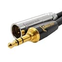 Kondor Blue 14in Mini XLR Male to 3.5mm TRS Stereo Male Audio Cable for BMPCC 4K/6K - Black (KB-TRS3.5FBM) thumbnail 1