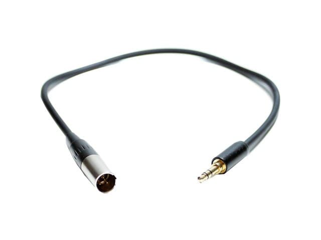 Kondor Blue 14in Mini XLR Male to 3.5mm TRS Stereo Male Audio Cable for BMPCC 4K/6K - Black (KB-TRS3.5FBM) - Image 2