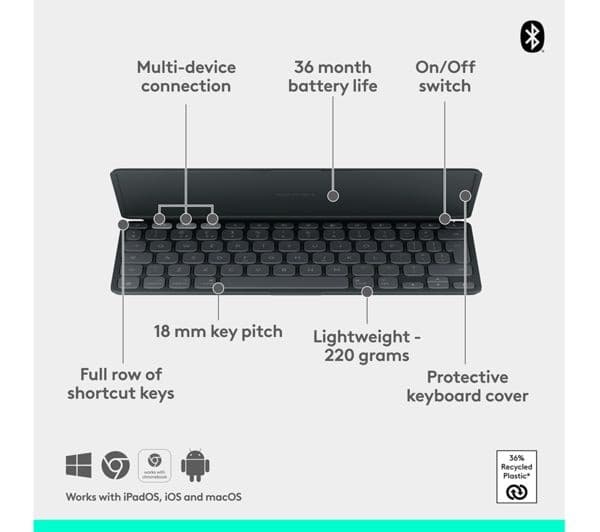 LOGITECH Keys-to-go 2 Keyboard Graphite - Image 6