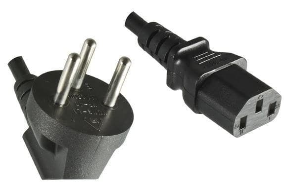 MicroConnect PE010418ISRAEL Power Cord Israel Type H to IEC C13 1.8m, Black, 10A - Image 1