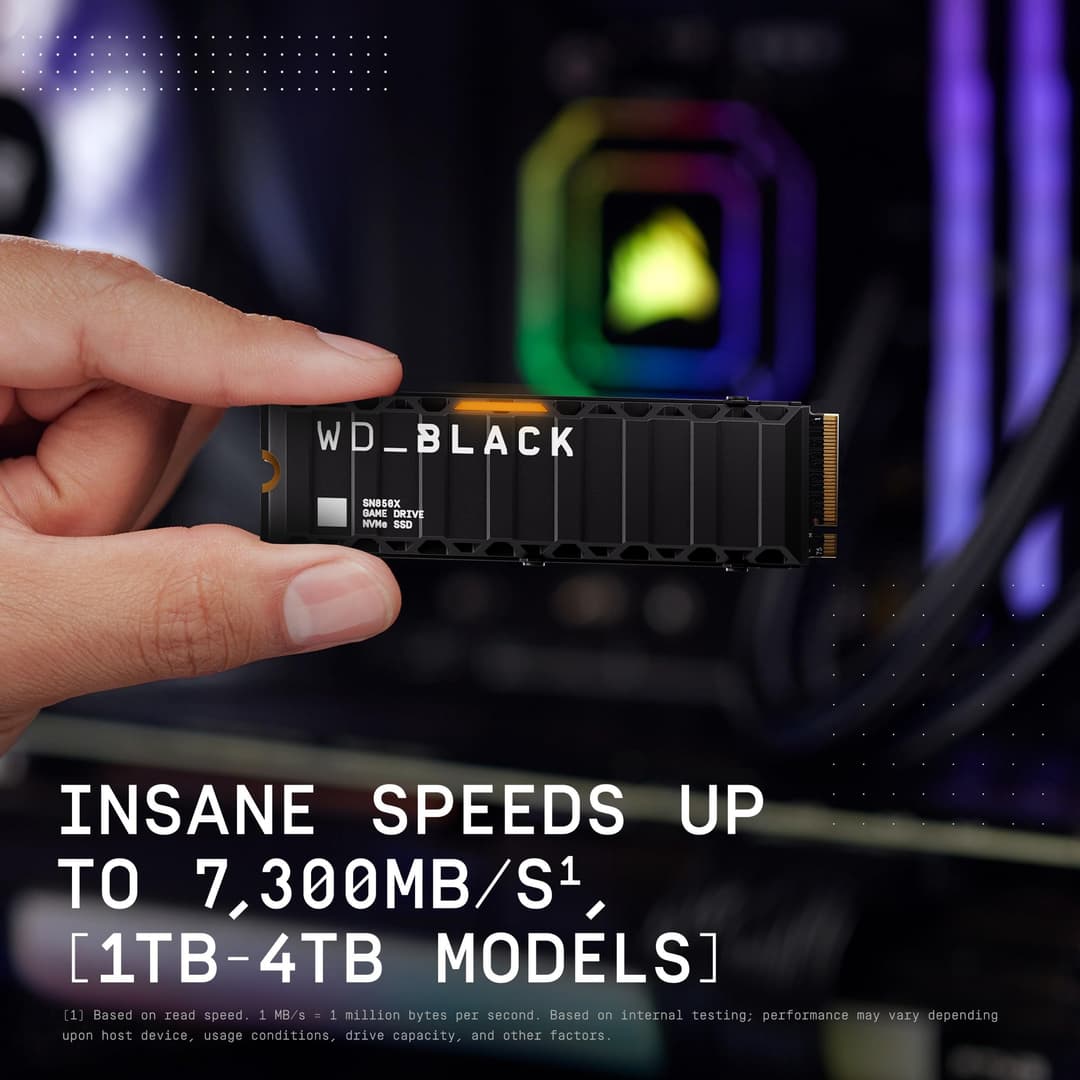WD_BLACK SN850X 2TB M.2 2280 PCIe Gen4 NVMe SSD - With Heatsink - Image 5