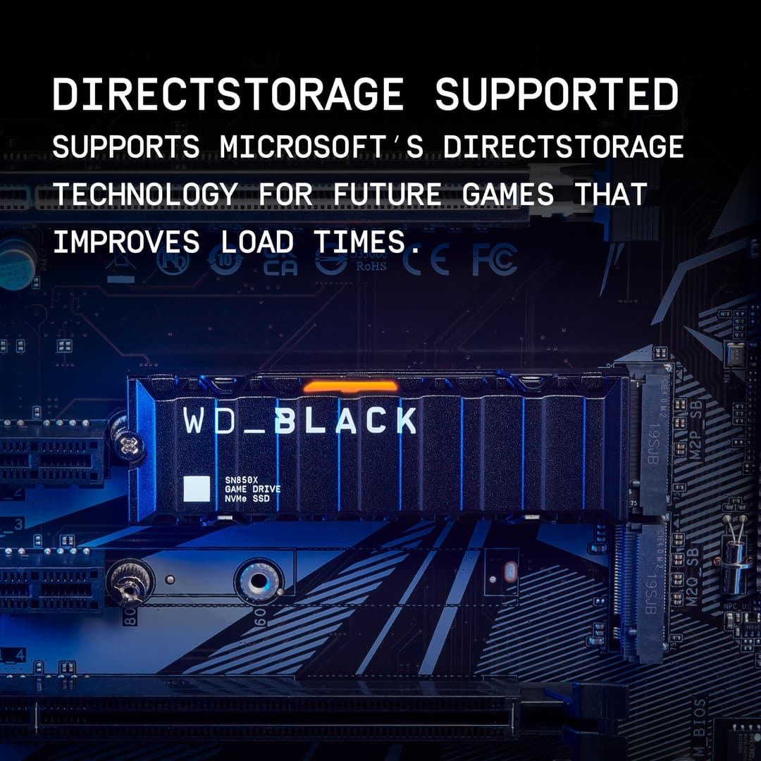 WD_BLACK SN850X 2TB M.2 2280 PCIe Gen4 NVMe SSD - With Heatsink - Image 6