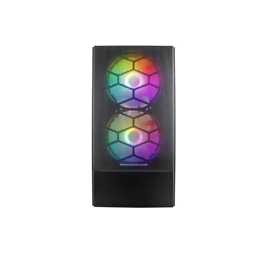 1st Player X4-M BK Tempared Glass Micro ATX Gaming PC Case with 3 x RGB Fans - Image 2
