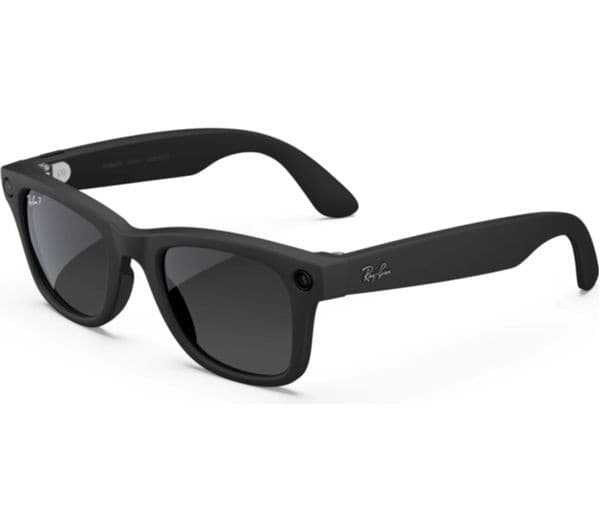 Ray-Ban Meta Wayfarer (Gen 2) Smart Glasses - Matte Black, Polarised Gradient Graphite Lenses - Standard