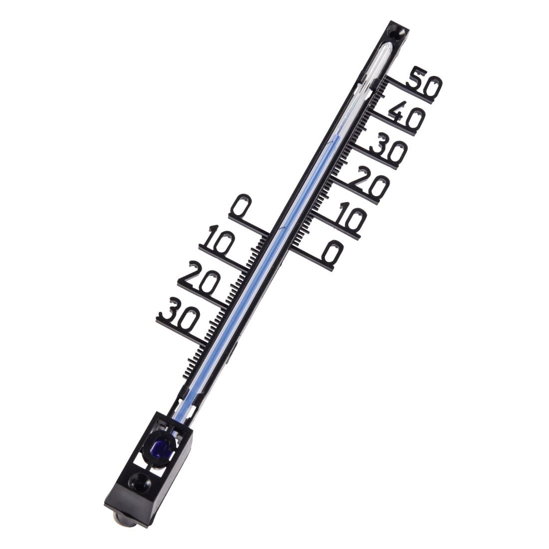 Hama Indoor/Outdoor Thermometer, Black, 16 cm, Analogue (00186404)