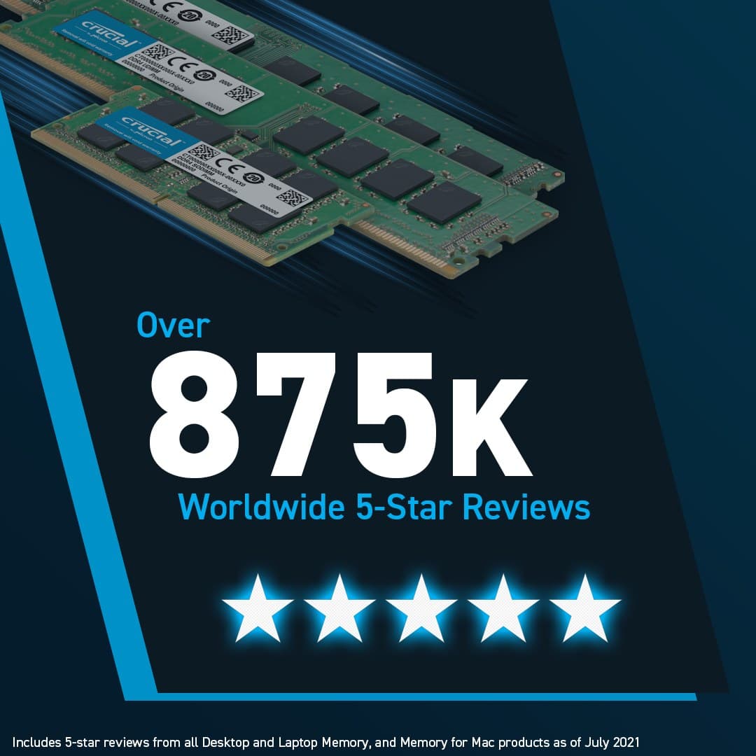 Crucial DDR5-5600 CL46 UDIMM Desktop Memory 32GB - Image 7