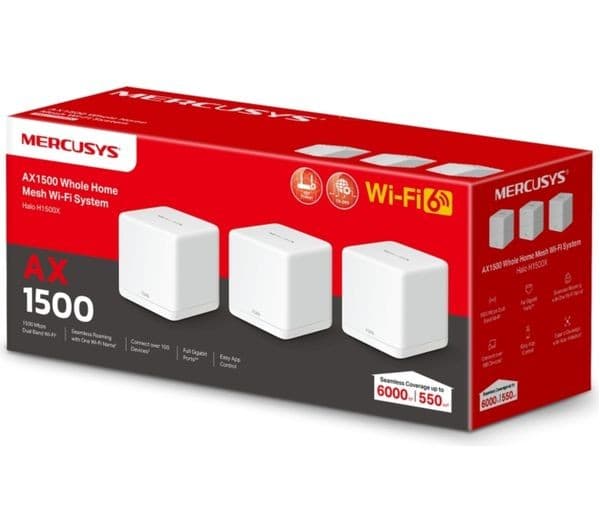 MERCUSYS Halo H1500X AX1500 Whole Home Mesh WiFi 6 System - Triple Pack - Image 9