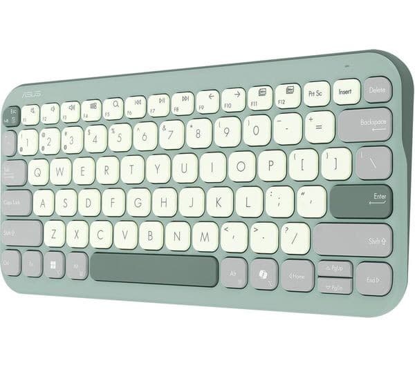 ASUS Marshmallow KW100 75% Compact Wireless Bluetooth Keyboard - Green Tea Latte - Image 4