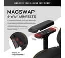 AndaSeat Kaiser 3 Premium Gaming Chair - Large, Elegant Black PVC Leather thumbnail 3