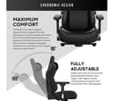 AndaSeat Kaiser 3 Premium Gaming Chair - Large, Elegant Black PVC Leather thumbnail 4