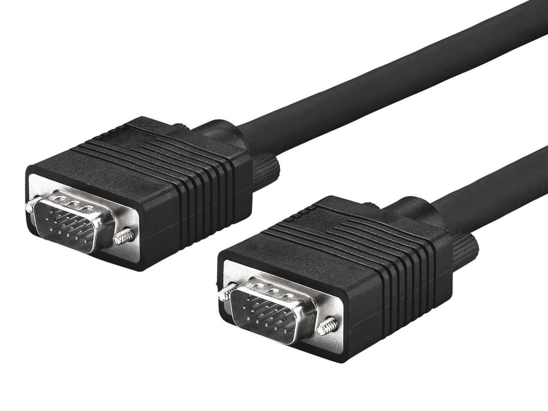 Microconnect Full HD SVGA HD15 VGA Cable 3m - Black - Image 1