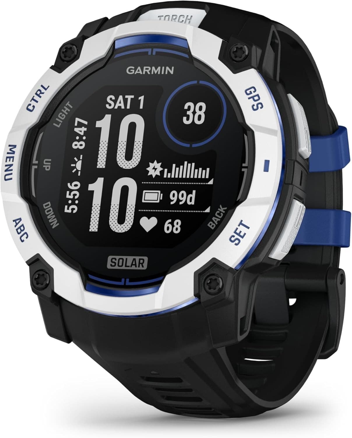 Garmin Instinct 3 Solar GPS Smartwatch 50mm - Whitestone/Black
